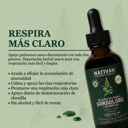 BetterLungs® Gordolobo+ Chlorophyll Tincture (Mint Flavor)
